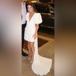 Nasty Gap White Puff Sleeve Dress